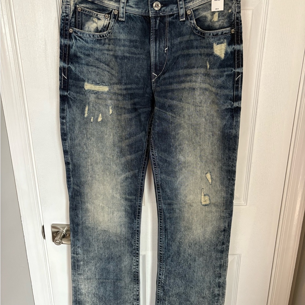 Men's Blue Distressed Jeans